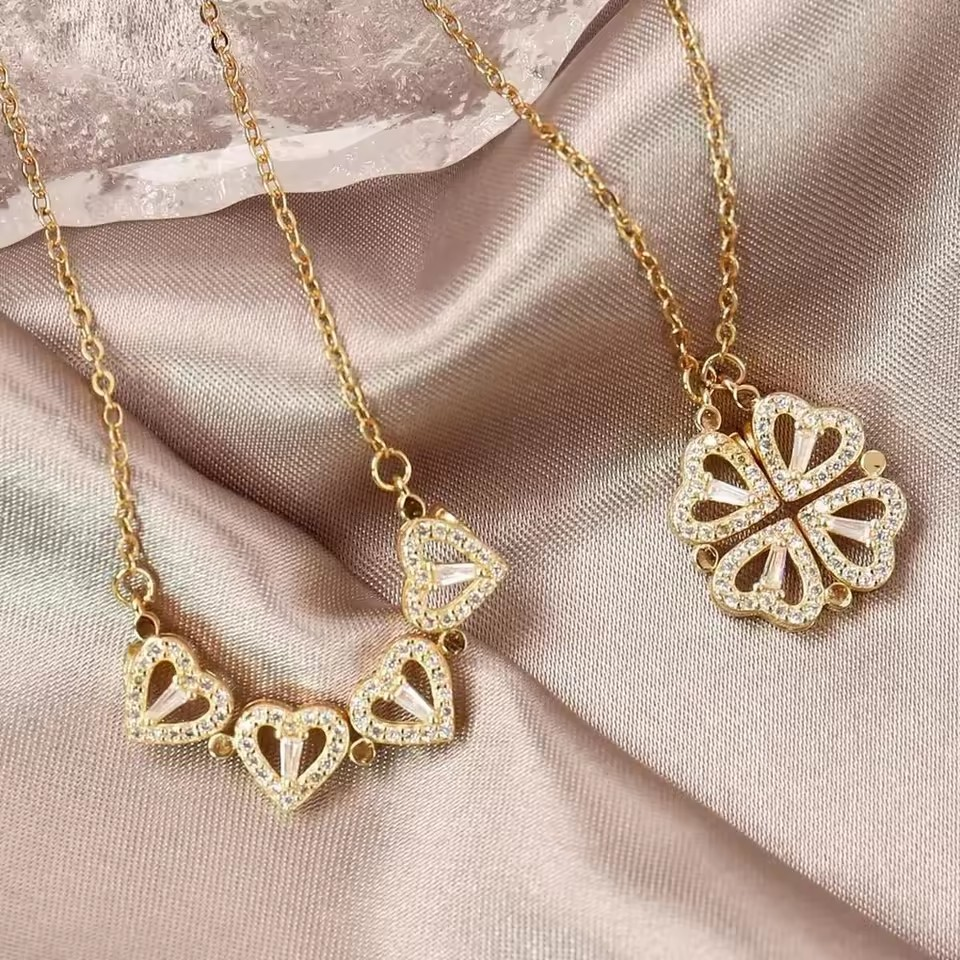 Melanova™ Clover Hearts Necklace